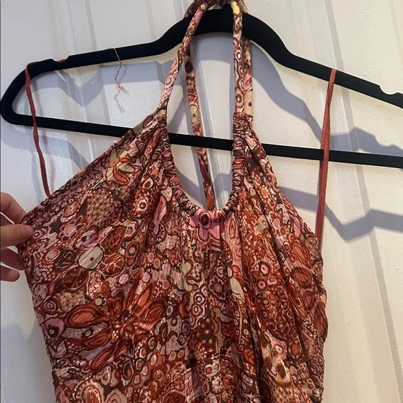 ALC Amina Asymmetrical Printed Georgette Halterneck midi dress - Picture 4 of 6